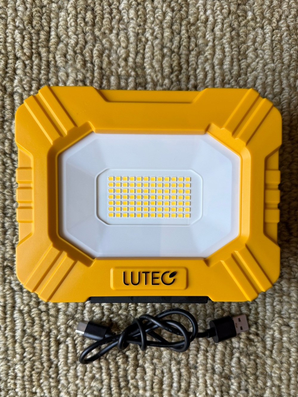 LUTEC 3500LM Portable LED Work Light — Yellow